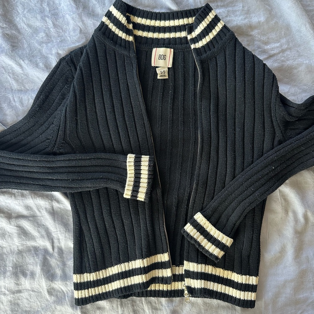 BDG knit zip cardigan